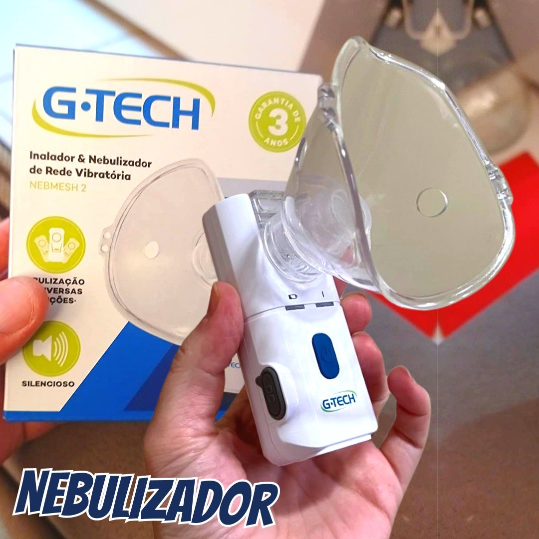 G-Tech Nebulizador de Rede Vibratória NEBMESH2, Branca – PROMOON