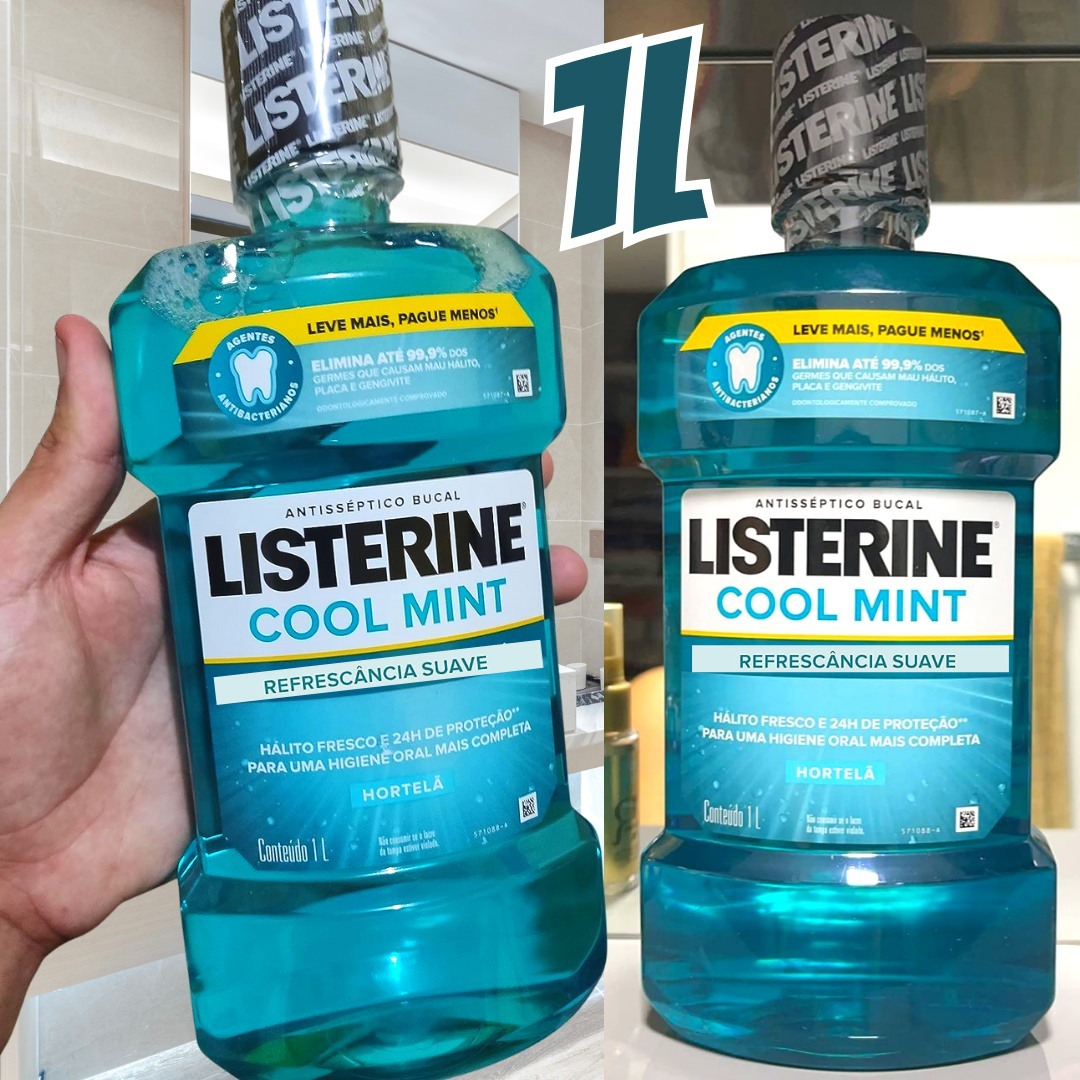 Listerine Cool Mint Enxaguante Bucal Sem Álcool, 1L PROMOON