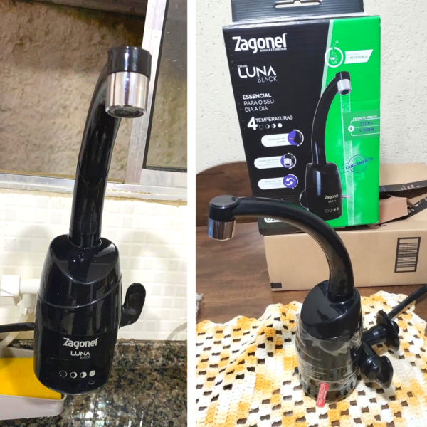 Zagonel Torneira Multitemperatura Luna 4T 5500W 127V Black