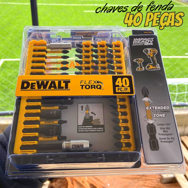 Conjunto de chaves de fenda DEWALT, Impact Ready, FlextorQ, 40 peças