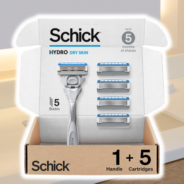 Schick Barbeador Hydro Dry Skin — Navalha para homens com pele seca com 5 lâminas