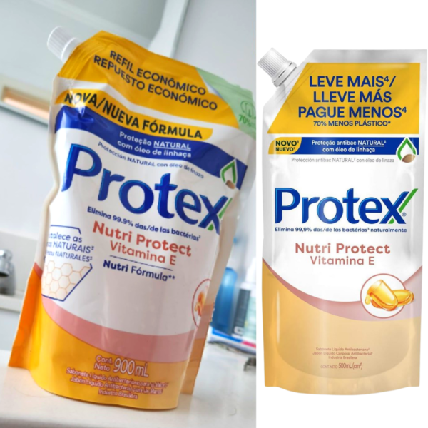 Protex Sabonete Líquido Nutri Protect Vitamina E 500ml Refil