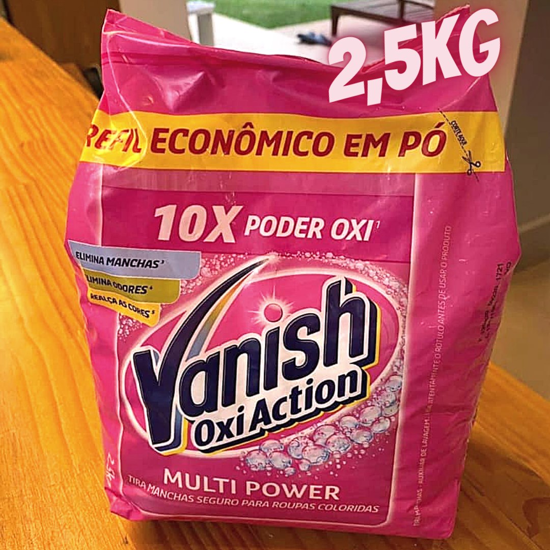 Tira Manchas em Pó Vanish Multi Power ou Crystal White Oxi Action 2 5kg