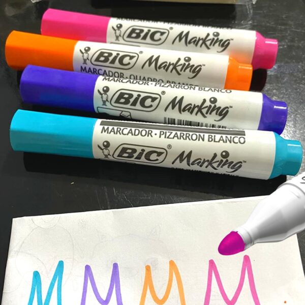Pincel Marcador de Quadro Branco BIC Marking, c/ 4 Cores Fashion