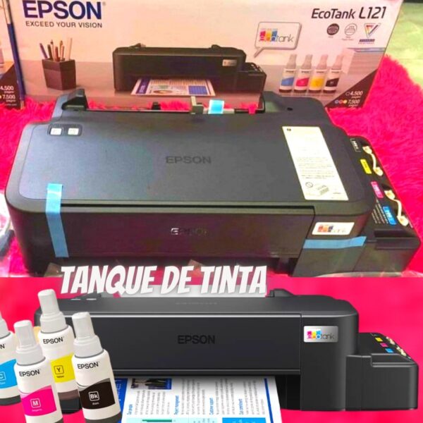 Impressora Epson Ecotank L121 - Tanque de Tinta Colorida, Cabo USB, Bivolt