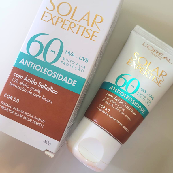 L’Oréal Paris Protetor Solar Facial L'Oréal Paris Solar Expertise Antioleosidade Fps60 Cor 5.0 Negra 40G