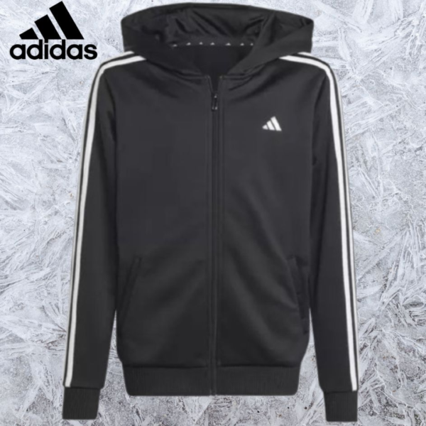 Moletinho Capuz Zíper Regular Fit 3-stripes Train Essentials