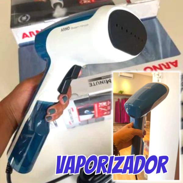 Vaporizador de Roupas Arno Steam Minute, Higieniza e Desodoriza, 1100W, Aquece em 15s, Portátil, Azul, HS61