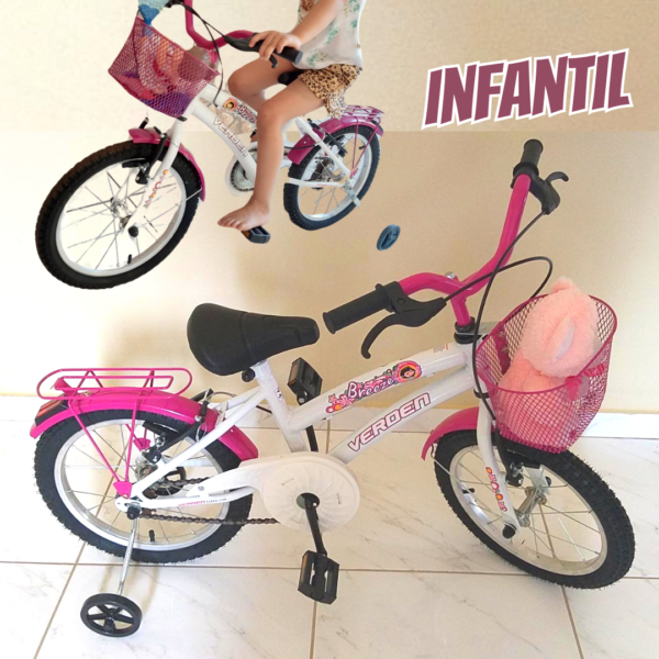 Bicicleta Infantil Verden Breeze - Aro 16 com cestinha e bagageiro