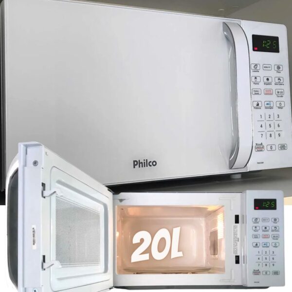 Micro-ondas PMO23BB 20 Litros 1100W Com Prato Philco 220v