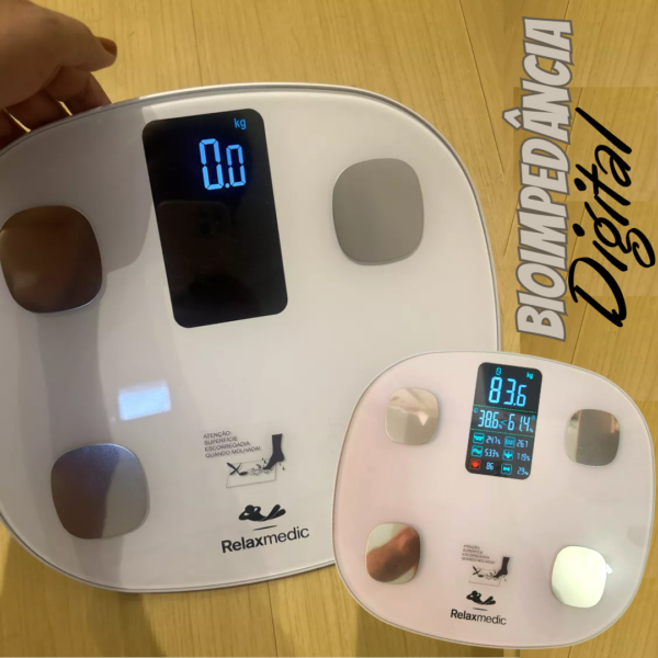 Balança Digital C/Bioimpedância Cardio App Relaxmedic