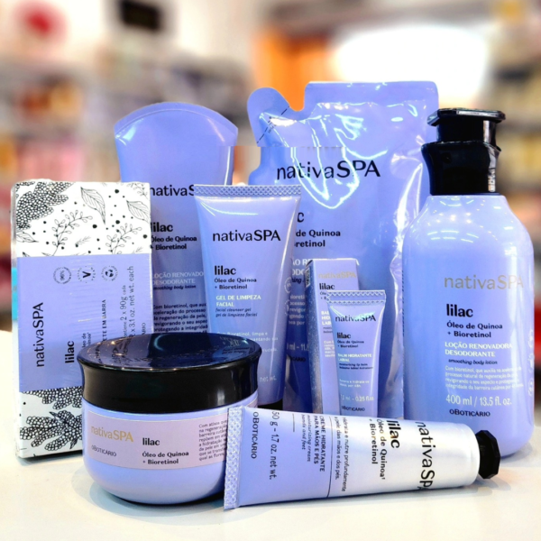 Linha Spa Lilac: Sabonete,Hidratante,Creme,Gel de Limpeza,Balm Hidratante Labial...