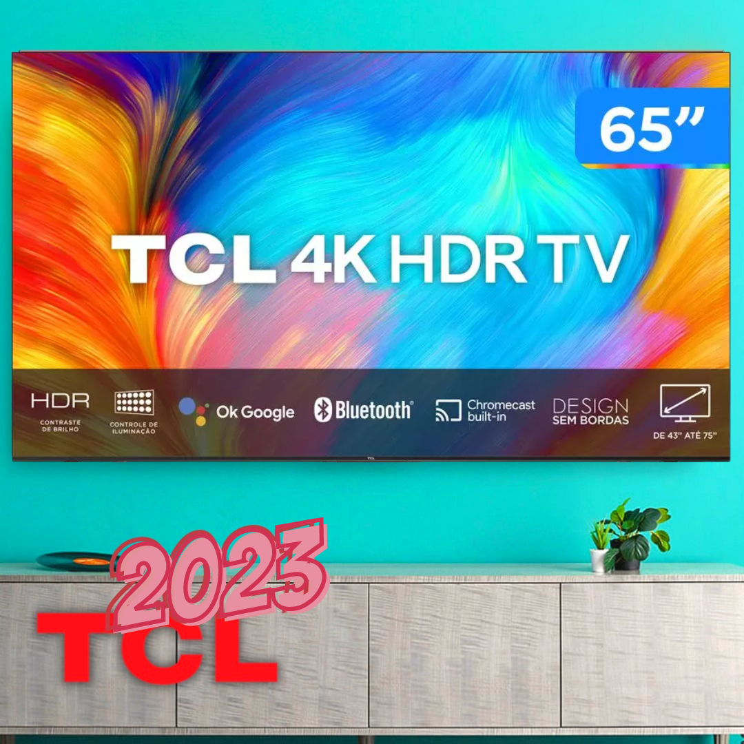 Smart TV 65” UHD 4K LED TCL 65P635 Wi-Fi – Bluetooth Google Assistente ...