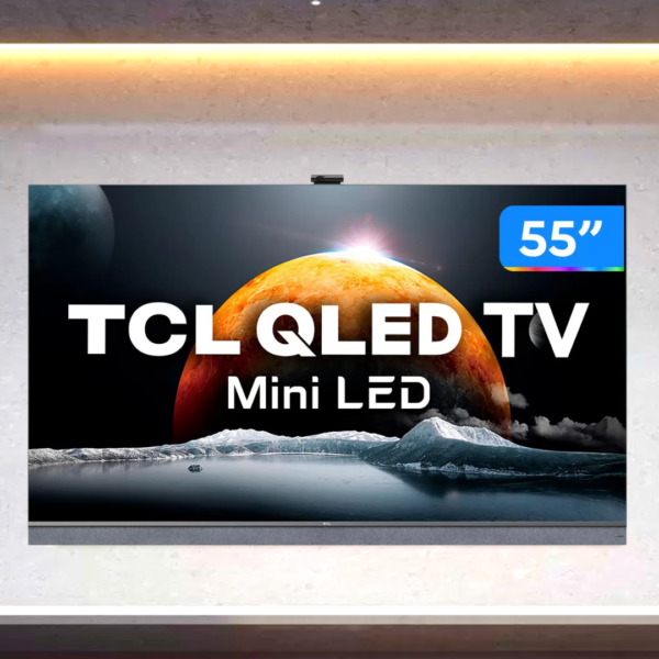 Smart TV 55”4K Mini LED TCL 55C825 VA 120Hz - Wi-Fi Bluetooth Google Assistente 4 HDMI 2 USB
