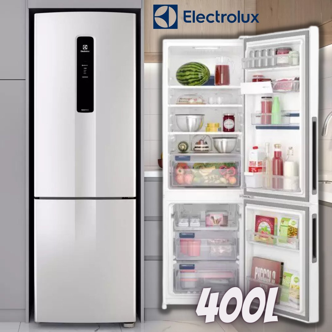 Geladeira Refrigerador Electrolux Frost Free Inverse Branca 400L DB44 
