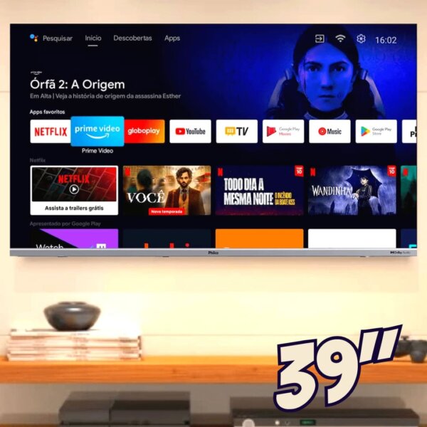 Smart TV 39” Philco Android PTV39E3AASSB Dolby Audio