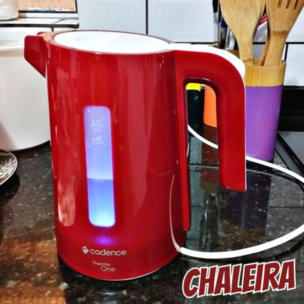 Chaleira Elétrica Thermo One Colors, 1.7l, Cadence Cel381-127, Vermelho, 110V