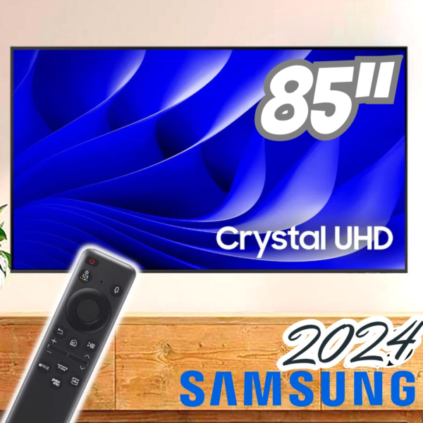Smart TV 85” 4K Samsung Crystal UHD 85DU8000, Gamig Hub, AI Energy Mode, Alexa built in
