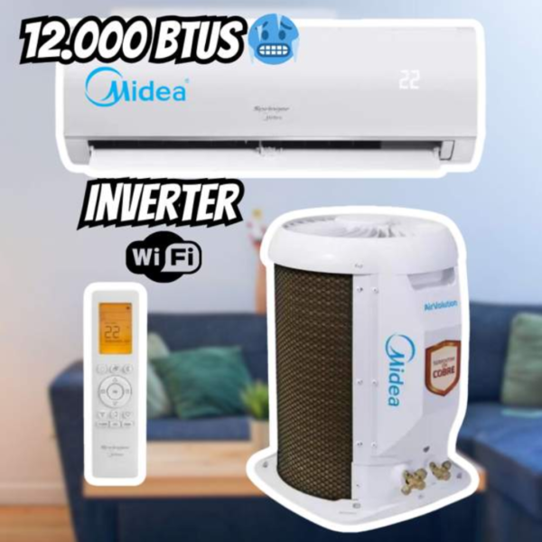 Ar Condicionado Split Inverter Hi Wall Springer Midea AirVolution Connect 12000 BTUs Frio 42AFVCI12S5 - 220V