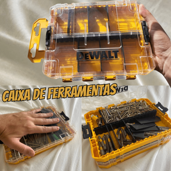 DEWALT Caixa de ferramentas, capa resistente, média, apenas caixa