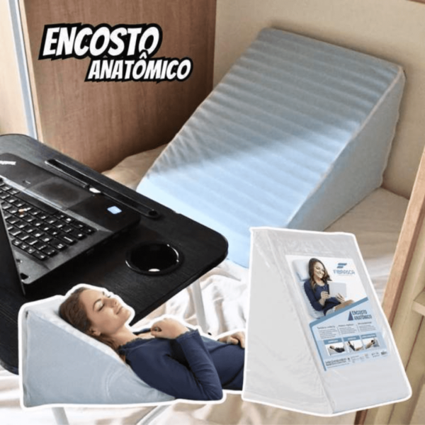Encosto Anatômico, 43x33x51cm, Branco, Fibrasca