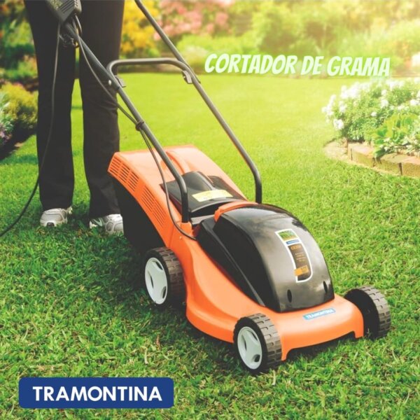 Tramontina, Cortador de grama elétrico, diam 350 mm, Coletor Rígido, Chassi De Plástico 1300W