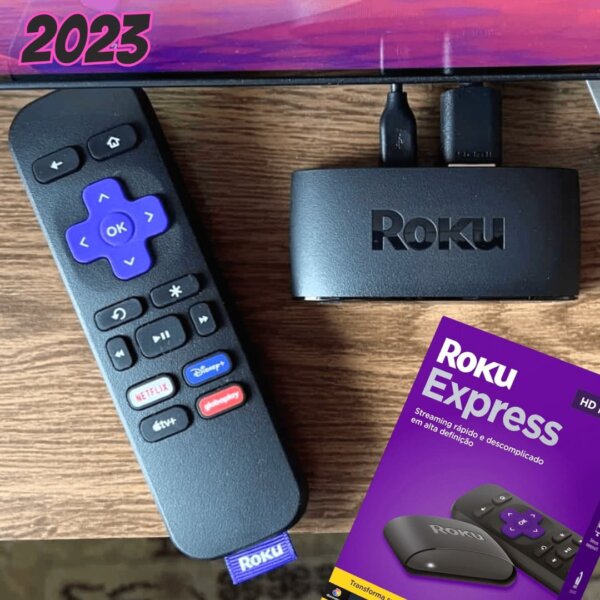 Roku Express | Dispositivo de streaming para TV HD/Full HD compatível com Alexa, Siri e Google