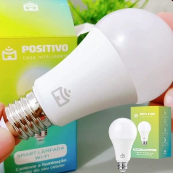Smart Lâmpada Wi-Fi Positivo Casa Inteligente, Iluminação Branca (Quente e Fria)