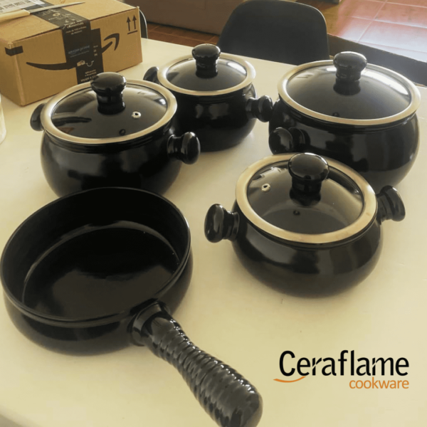 Ceraflame Conjunto Panelas de Cerâmica Premiere Joy 5 Peças Preto