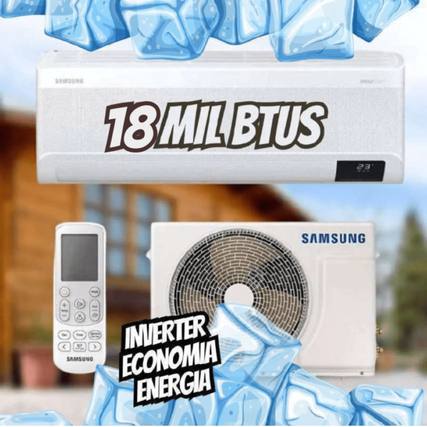 Ar-condicionado Split Inverter Samsung WindFree Connect Sem Vento 18.000 BTUs Frio Branco