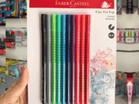 Caneta Ponta Fina, Fine Pen PoP, Faber-Castell,SM/FPP10, cartela com 10 unidades