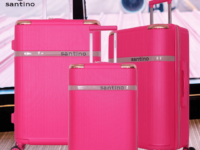 SANTINO, Conjunto de Malas Versalhes 3 Peças Rígida 360° Santino ( 5 cores )