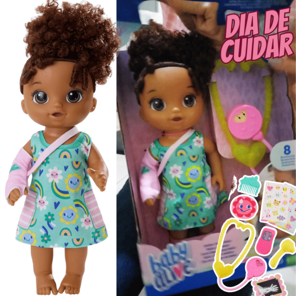 Baby Alive, Boneca Bebê Hora Dia de Cuidar da Bella, Verde
