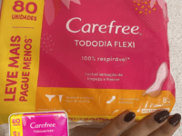 Carefree Protetor Diário Todo Dia Flexi Sem Fragrância, 80un