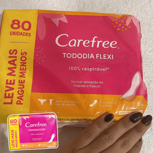 Carefree Protetor Diário Todo Dia Flexi Sem Fragrância, 80un
