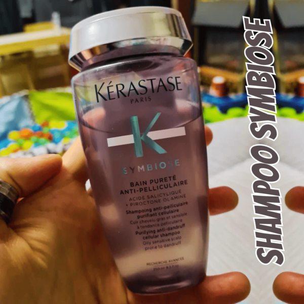 Kérastase Shampoo Symbiose Bain Pureté Anti-Pelliculaire, Anticaspa, Ácido Salicílico, Bifidus, Piroctone Olamine, 250ml
