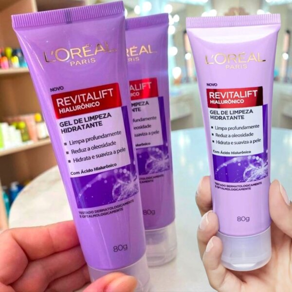 'Oréal Paris Revitalift Gel de Limpeza Facial Hialurônico Anti-idade 80g