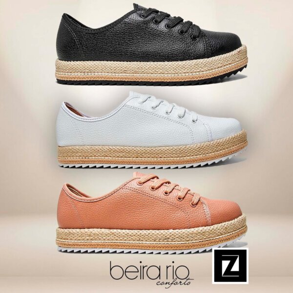 Slip On Beira Rio Casual Feminino (3 cores)