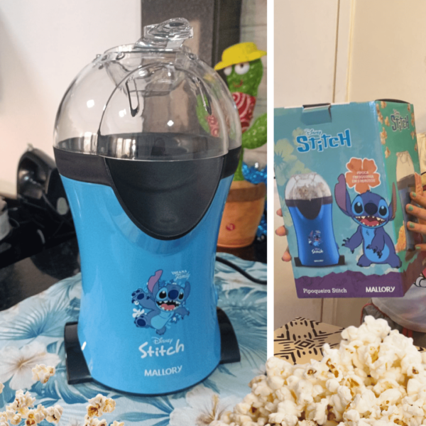 Pipoqueira Elétrica Mallory Stitch Disney Pipocas sequinhas, livres de Óleo