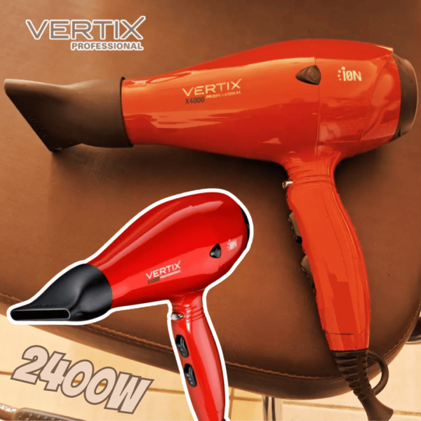 VERTIX Secador De Cabelo Profissional X4000 Ion - 2400W/220V Vertix Vermelho