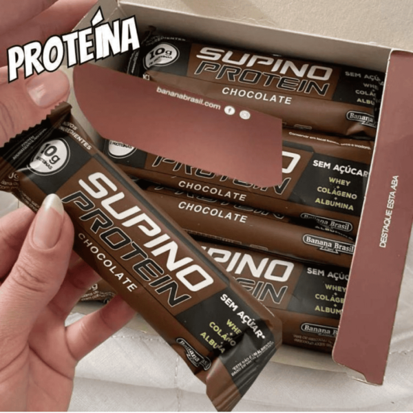 Banana Brasil Display Barra De Proteína Supino Protein Chocolate - 12 Unidades De 30G