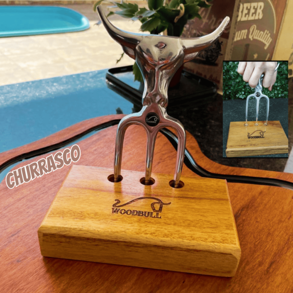 Garfo Tridente para Churrasco Alumínio WOODBULL