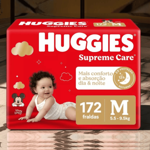 Fralda Supreme Care M - 172 unidades Huggies
