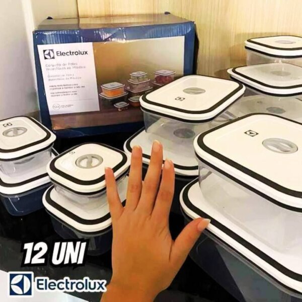 Electrolux, Pote Hermetico, 12 unidades, A23122901, cinza