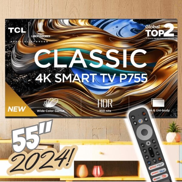Smart Tv 55” Led Tcl 55p755 Wi-fi Bluetooth