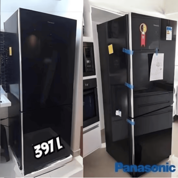 Geladeira Panasonic Frost Free 397l A+++ Black Glass - Nr-bb
