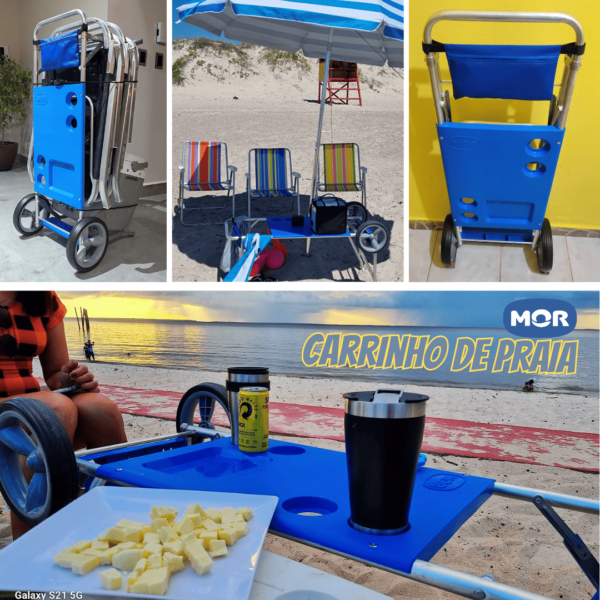 Mor - Carrinho De Praia Com Avanço Para Caixa Térmica