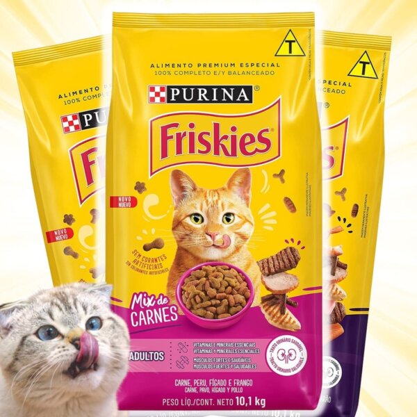 NESTLÉ PURINA FRISKIES Megamix Ração Seca para Gatos Adultos e Castrados 10,1kg