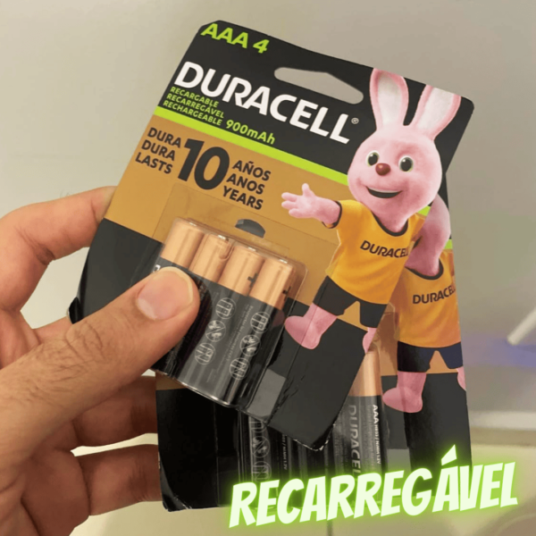 uracell, AAA-Rechx4, Pilha Recarregável AAA Palito Com 4 Unidades