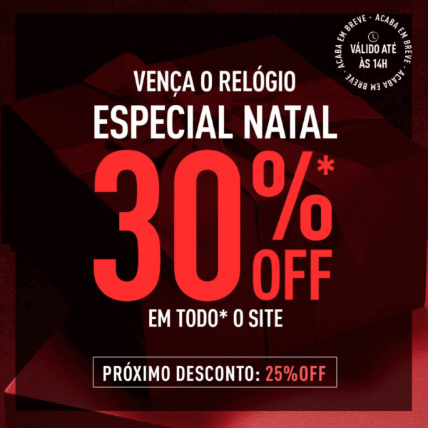 Cupom de 30% de desconto